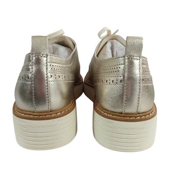 NIB! COLE HAAN! OG PLATFORM WINGTIPS,  GOLDEN GENUINE LEATHER, IVORY SOLE! 11B main image 11